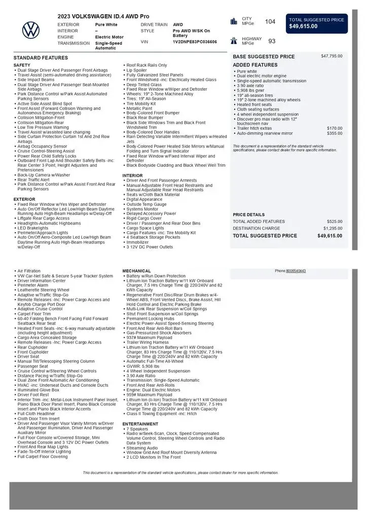 2023 Volkswagen ID.4 Pro 4Motion photo 3