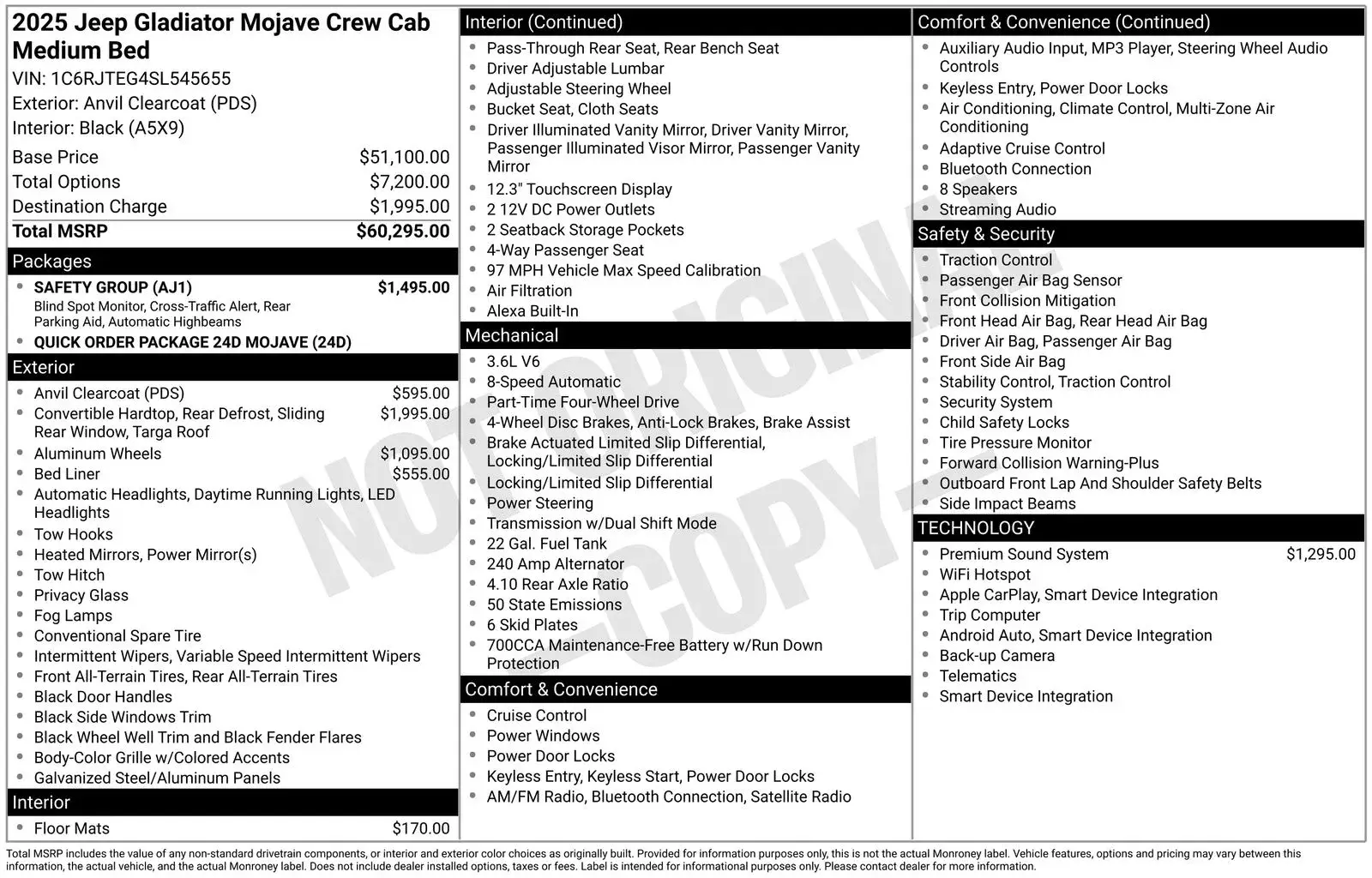 2025 Jeep Gladiator Mojave Auto photo 4