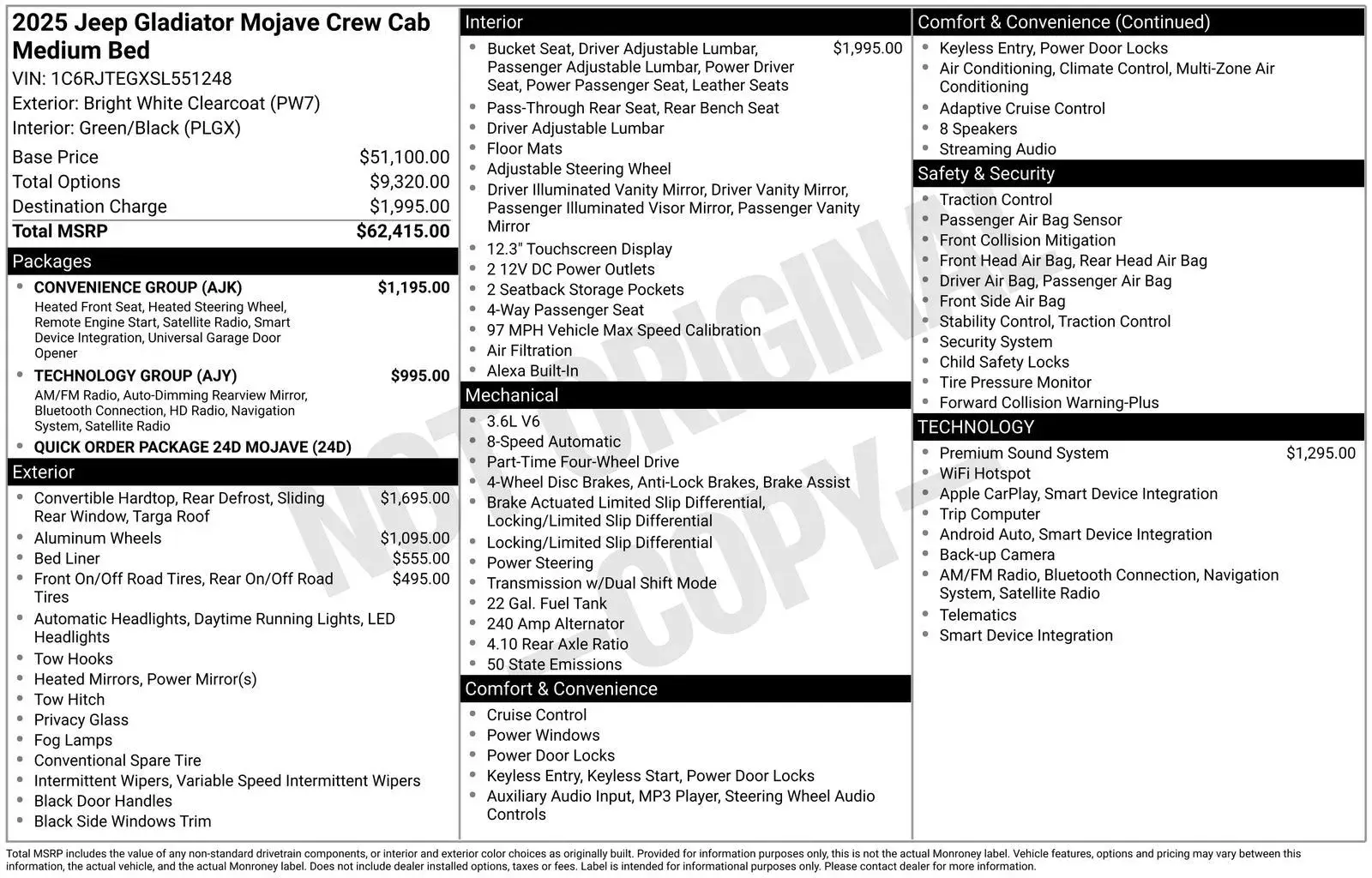 2025 Jeep Gladiator Mojave Auto photo 5