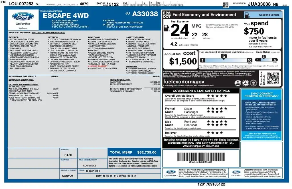 2018 Ford Escape SEL 4WD's photo