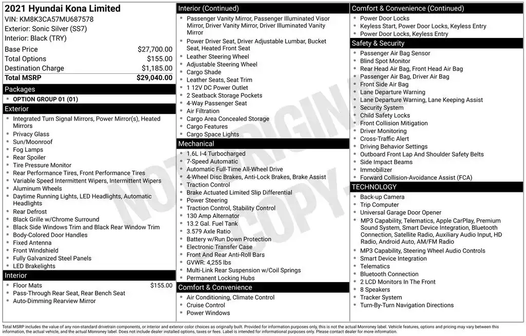 2021 Hyundai Kona Limited DCT AWD's photo