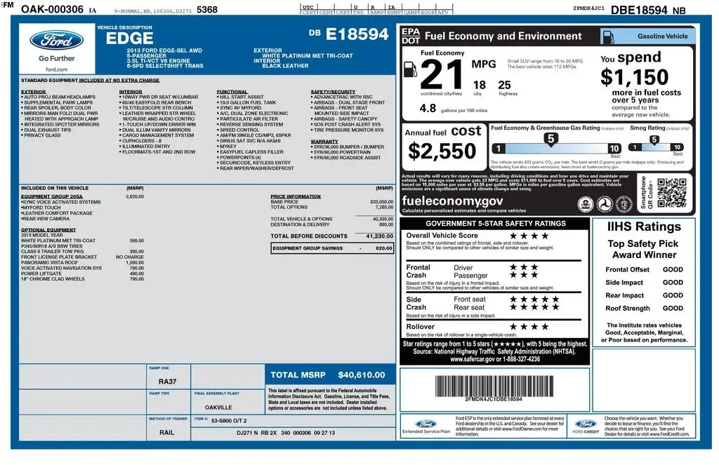 2013 Ford Edge SEL AWD photo 3