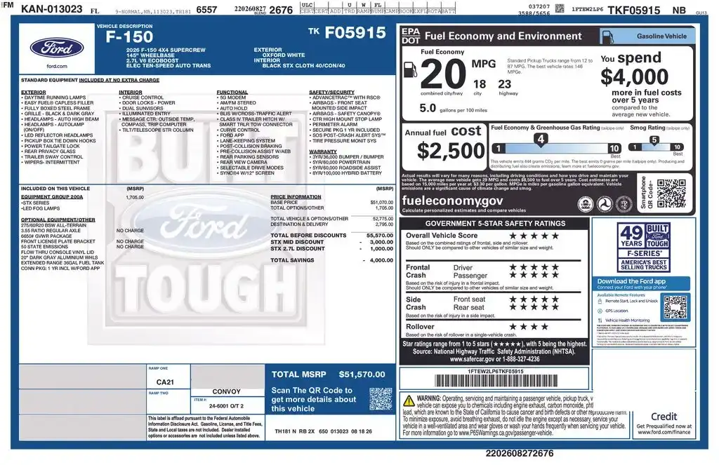 2026 Ford F-150 STX 4WD SuperCrew 5-1/2' Box's photo