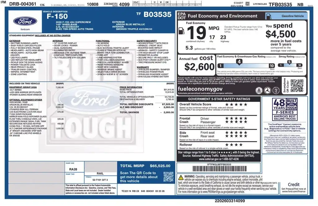 2026 Ford F-150 XLT 4x4 SuperCrew 5-1/2 Box's photo