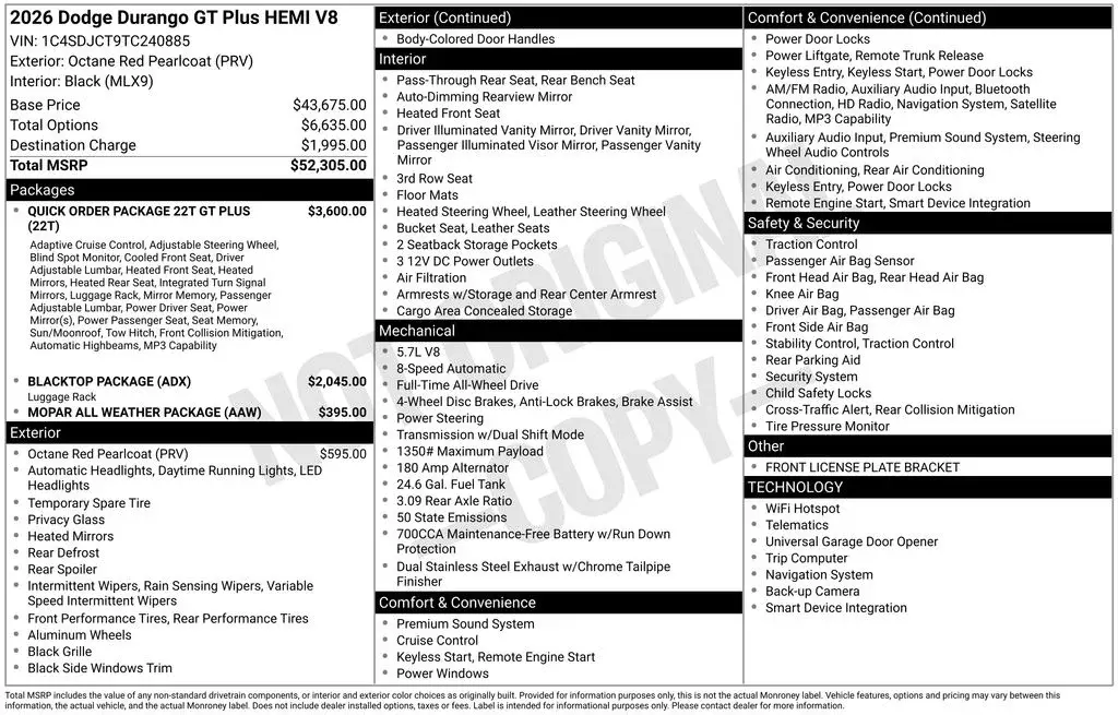 2026 Dodge Durango GT HEMI Plus V8 AWD photo 4