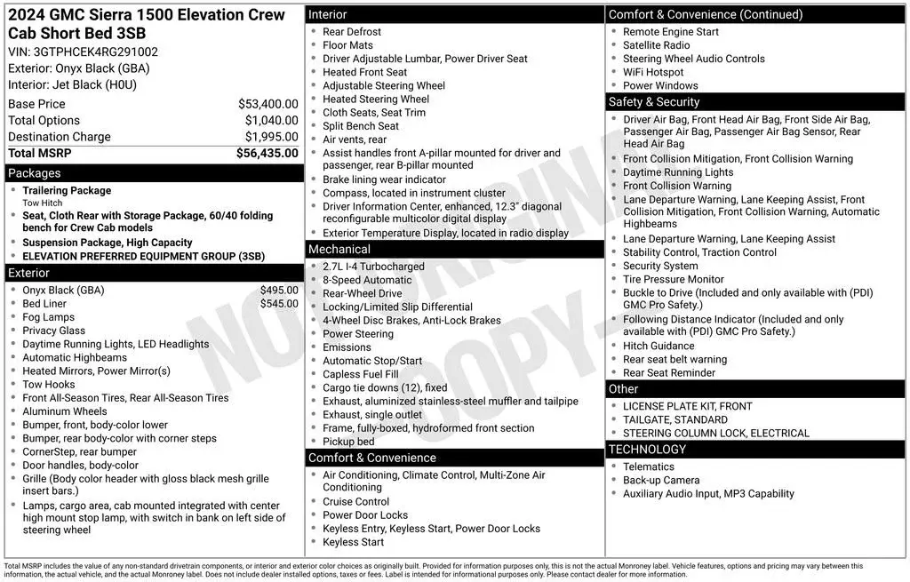 2024 GMC Sierra Elevation 2WD Crew Cab Short Box photo 4