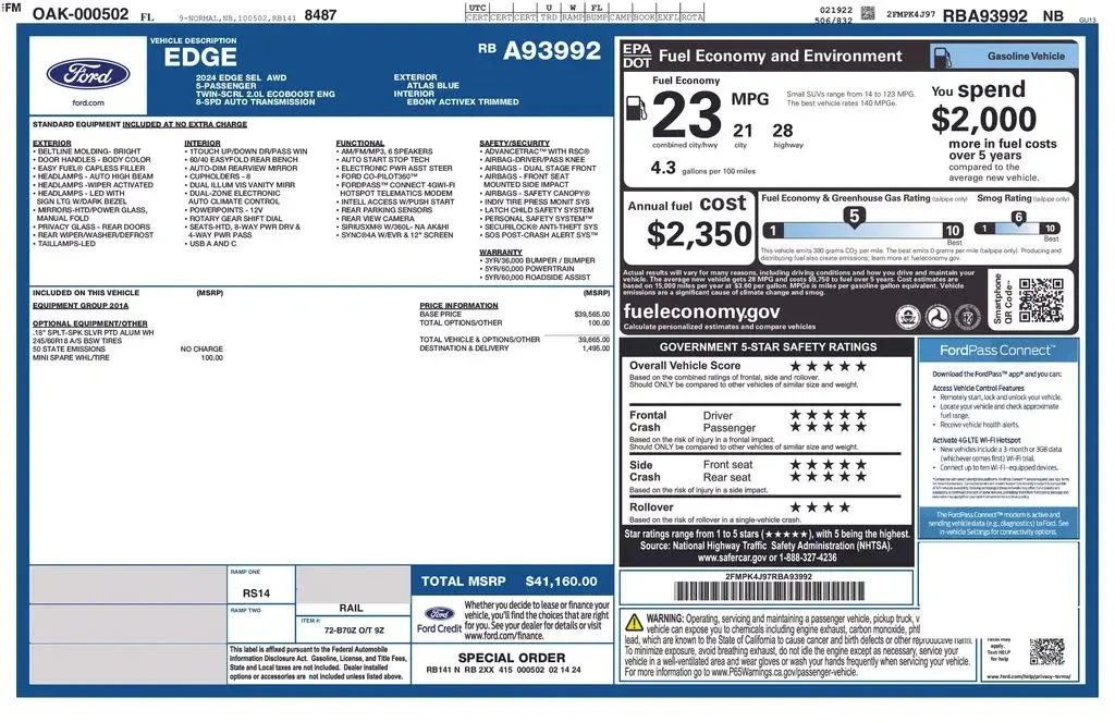 2024 Ford Edge SEL AWD photo 5