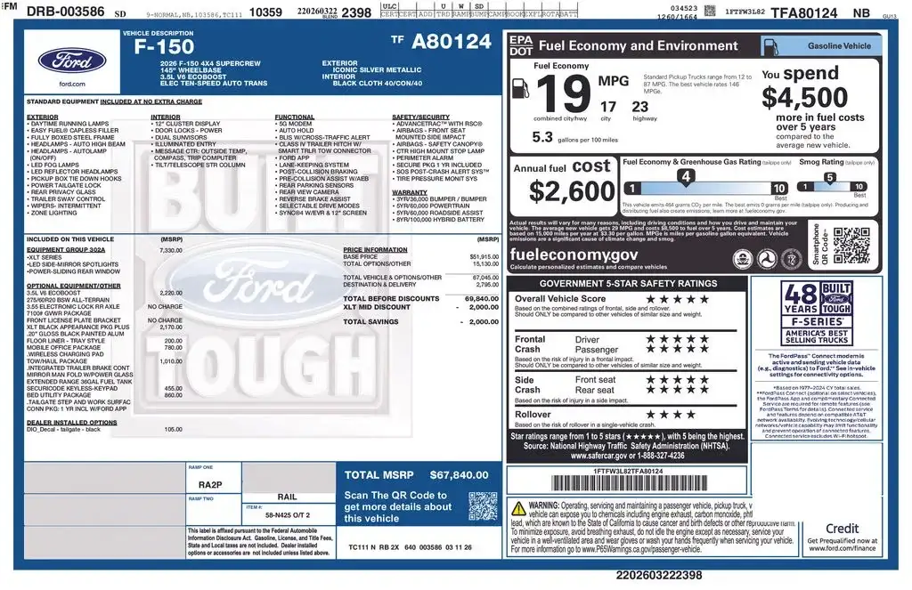 2026 Ford F-150 XLT 4x4 SuperCrew 5-1/2 Box's photo