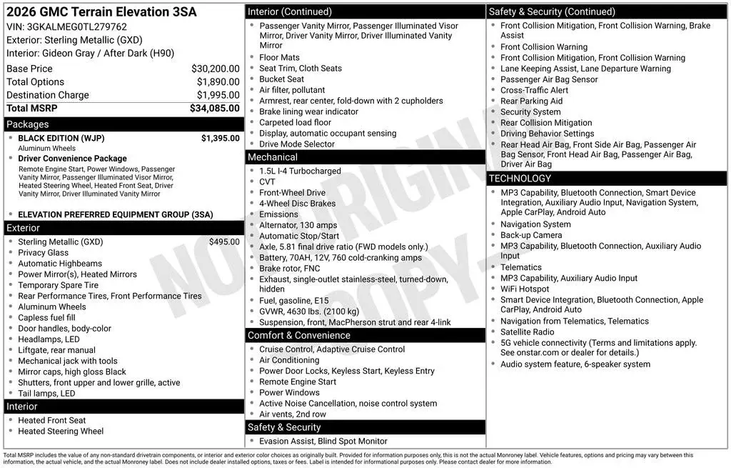 2026 GMC Terrain Elevation FWD photo 3