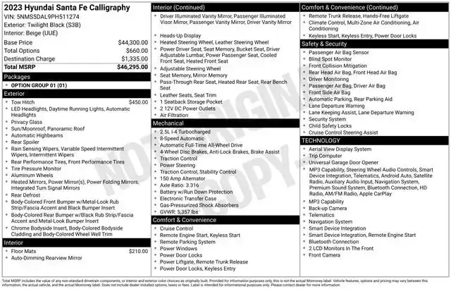 2023 Hyundai Santa Fe Calligraphy 2.5 AWD's photo