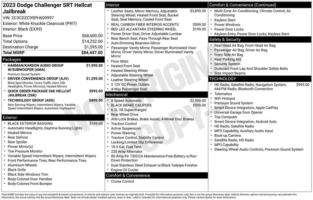 2023 Dodge Challenger SRT Hellcat Auto Jailbreak photo 5