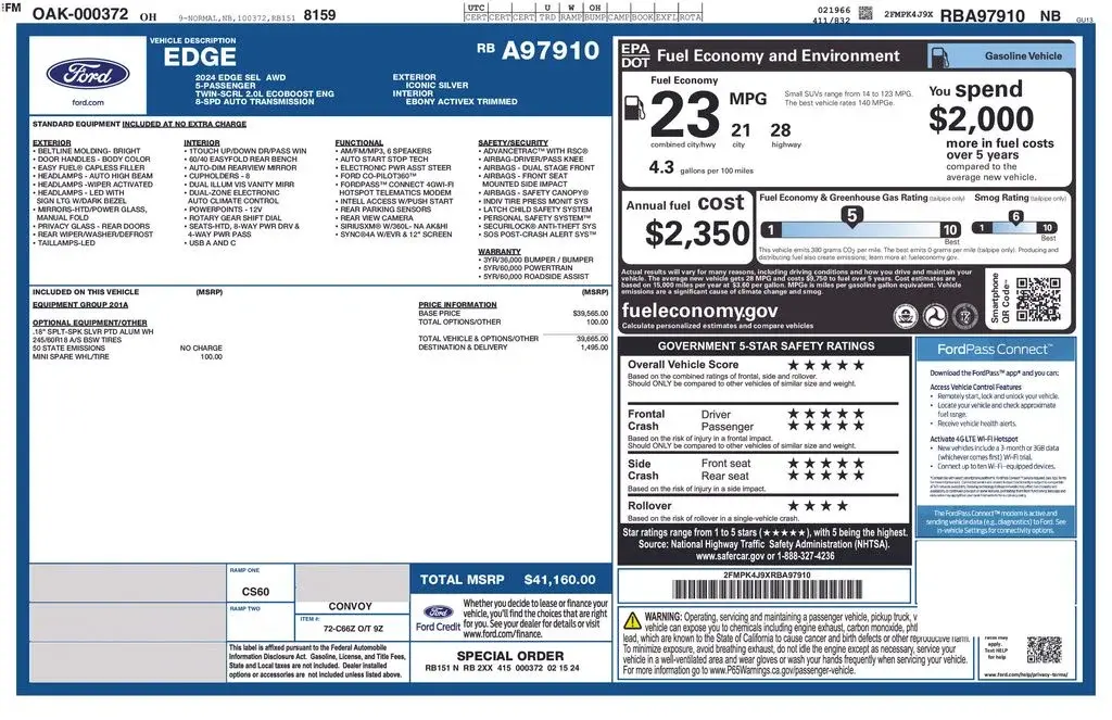 2024 Ford Edge SEL AWD photo 5
