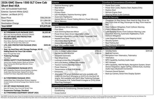2026 GMC Sierra 4WD Crew Cab Short Box SLT's photo