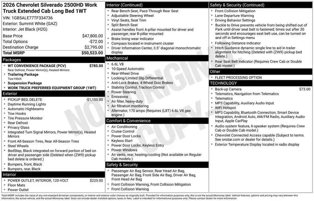 2026 Chevrolet Silverado HD Work Truck Double Cab Standard Box's photo