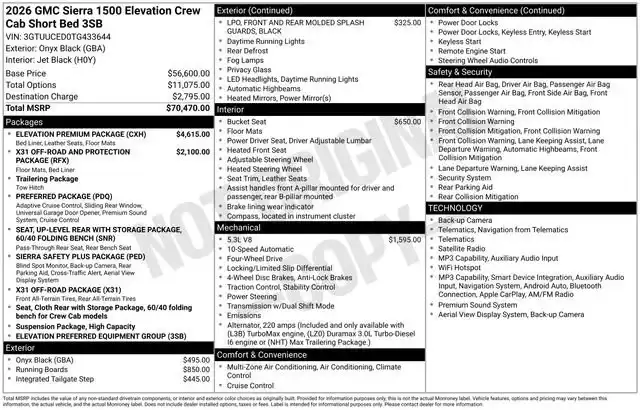 2026 GMC Sierra 4WD Crew Cab Short Box Elevation's photo