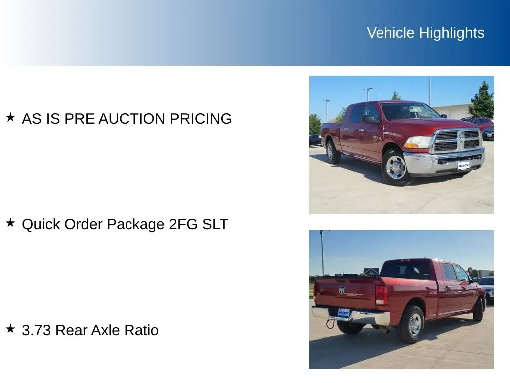 2011 RAM 2500 SLT Mega Cab photo 5