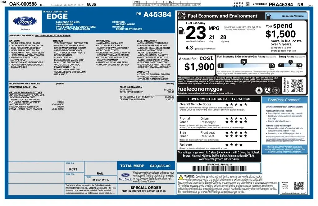 2023 Ford Edge SE AWD photo 3