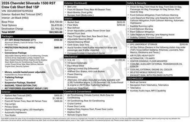 2026 Chevrolet Silverado 1500 RST 4X4 Crew Cab Short Box's photo