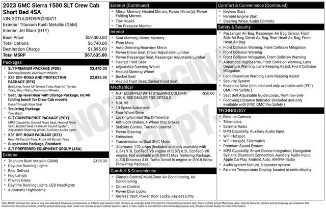 2023 GMC Sierra 4WD Crew Cab Short Box SLT's photo