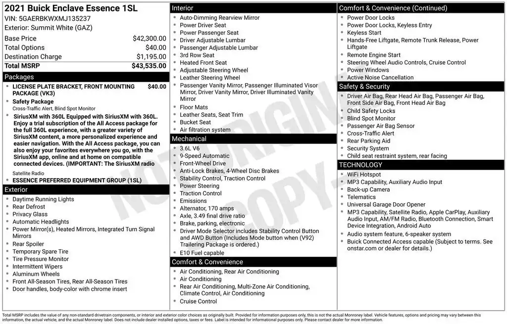 2021 Buick Enclave Essence's photo