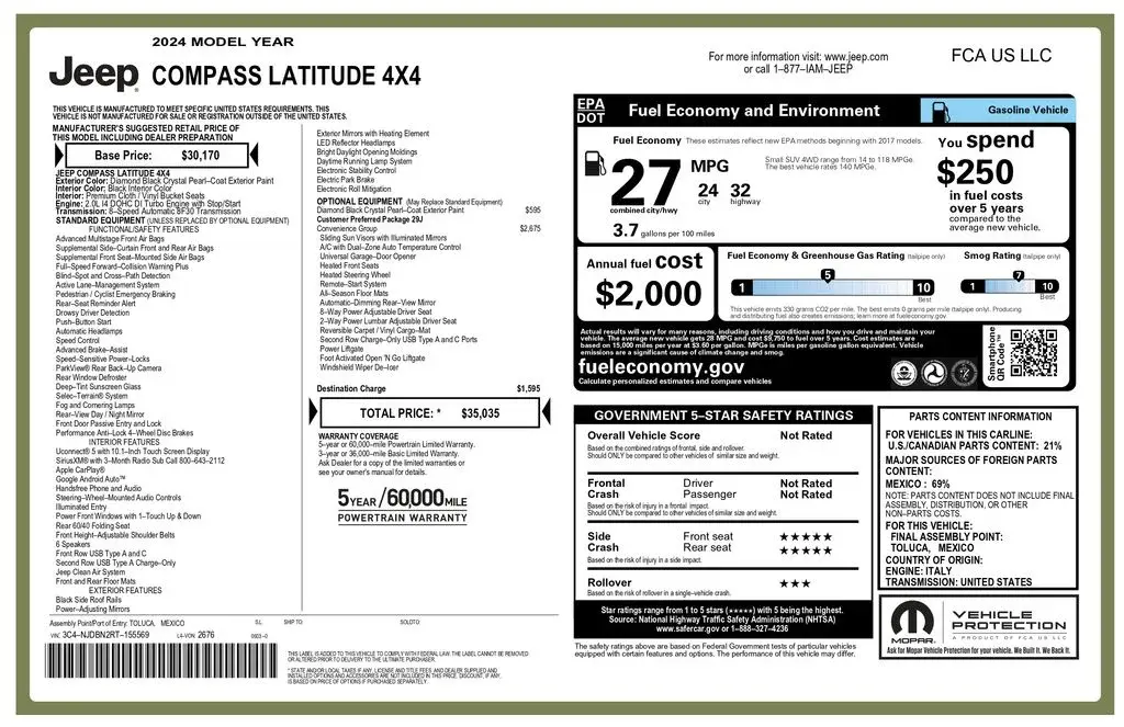 2024 Jeep Compass Latitude 4X4 photo 3