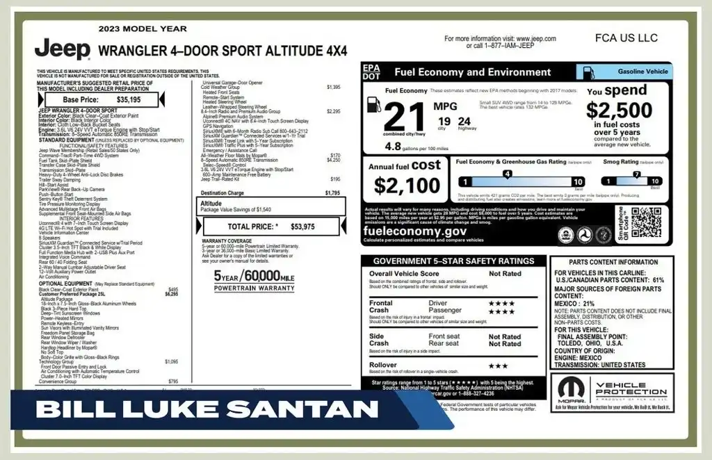 2023 Jeep Wrangler Altitude's photo