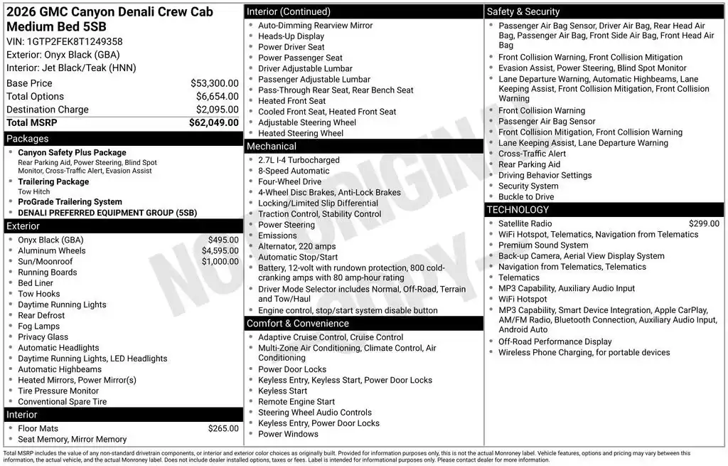 2026 GMC Canyon 4WD Denali Crew Cab Short Box's photo