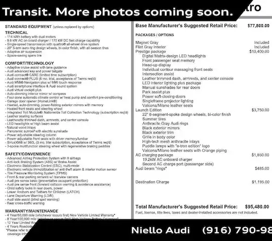2024 Audi Q8 Sportback e-tron 114 kWh Prestige quattro 55's photo