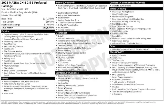 2025 Mazda CX-5 S Preferred package Auto AWD's photo