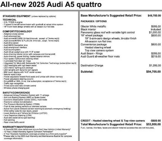 2025 Audi A5 Premium quattro S tronic's photo