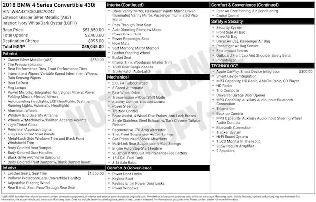 2018 BMW 4 Series 430i Convertible's photo