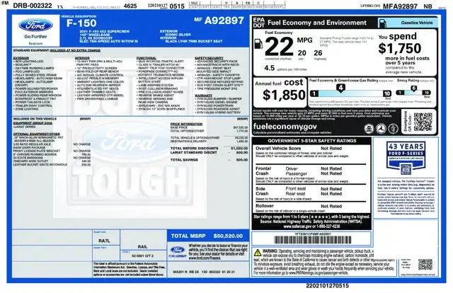 2021 Ford F-150 Lariat SuperCrew 5-1/2' Box's photo