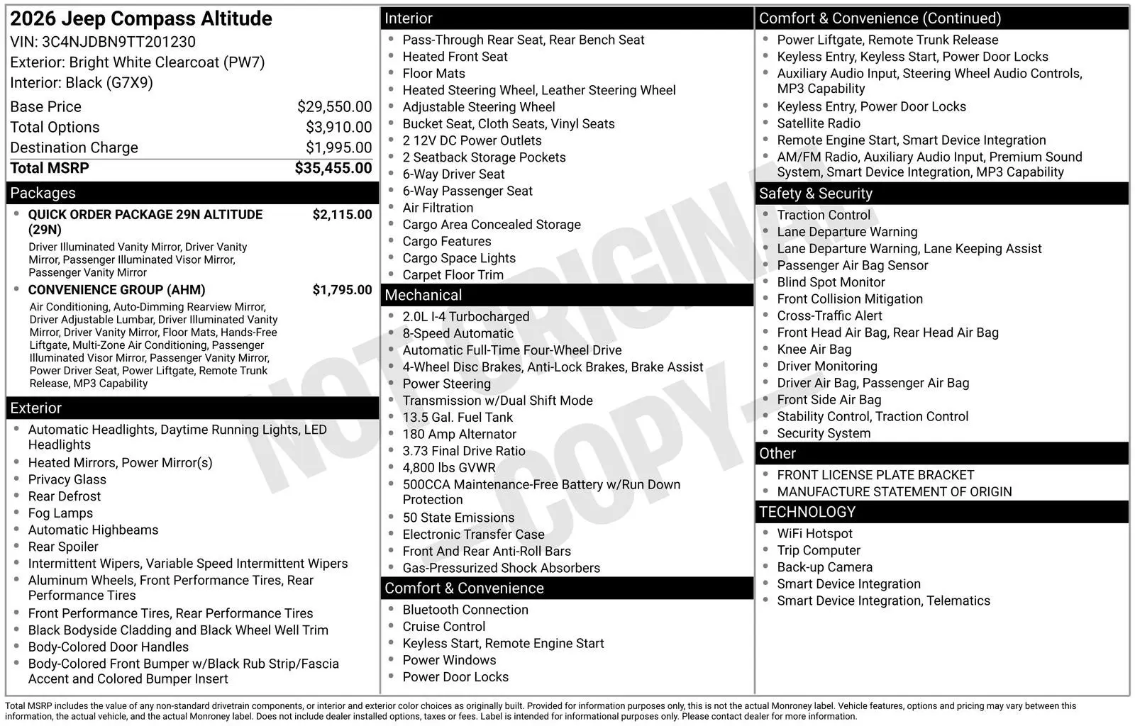 2026 Jeep Compass Altitude 4X4 photo 4