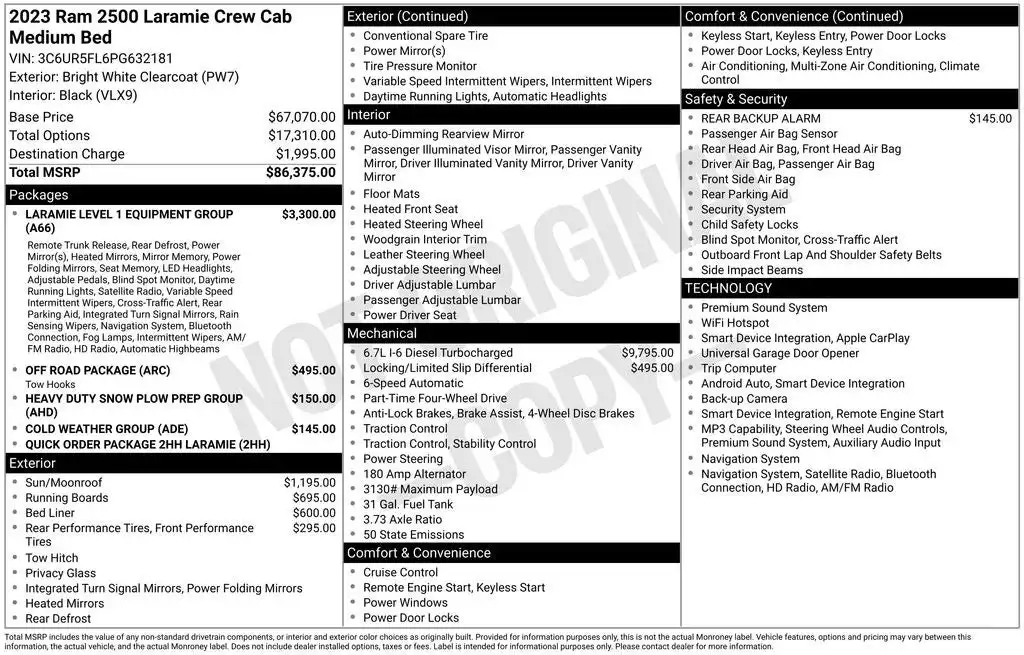 2023 RAM 2500 Laramie 4WD Crew Cab SWB's photo