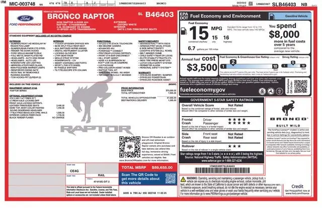 2025 Ford Bronco Raptor 4x4 photo 5