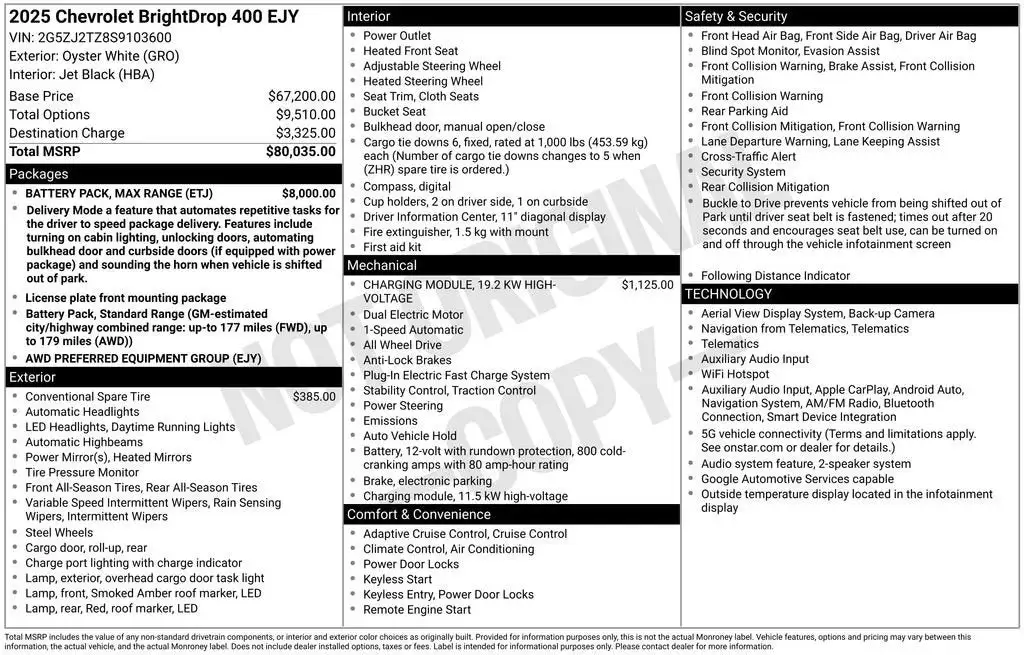 2025 Chevrolet BrightDrop AWD 400's photo
