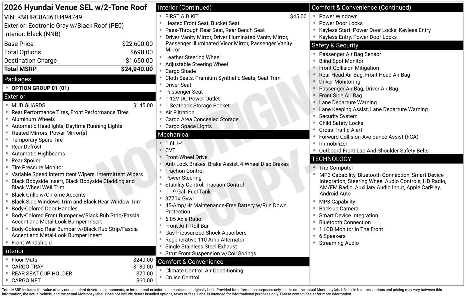 2026 Hyundai Venue SEL IVT 2-Tone Roof's photo