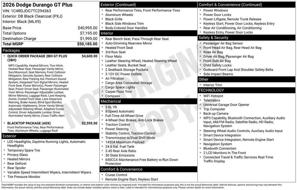 2026 Dodge Durango GT Plus AWD photo 4