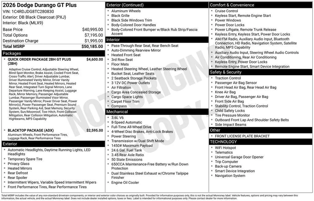 2026 Dodge Durango GT Plus AWD photo 4
