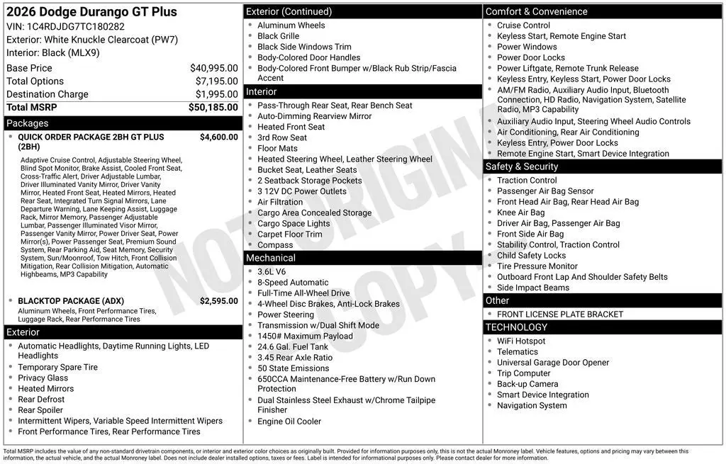 2026 Dodge Durango GT Plus AWD photo 4