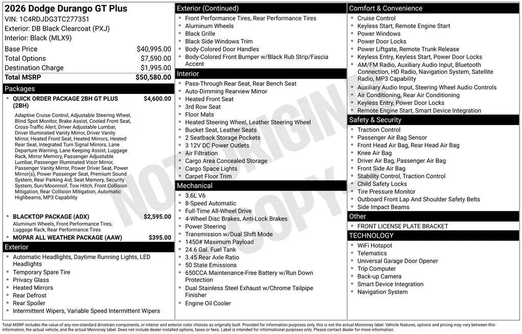 2026 Dodge Durango GT Plus AWD photo 4