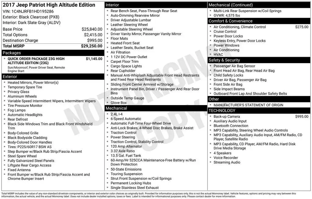2017 Jeep Patriot Latitude High Altitude Edition 4X4's photo