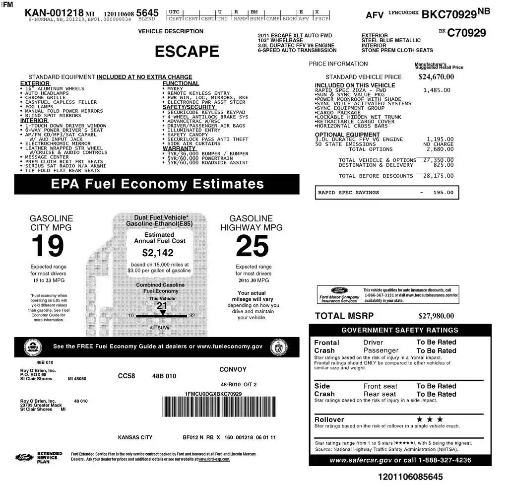 2011 Ford Escape XLT's photo