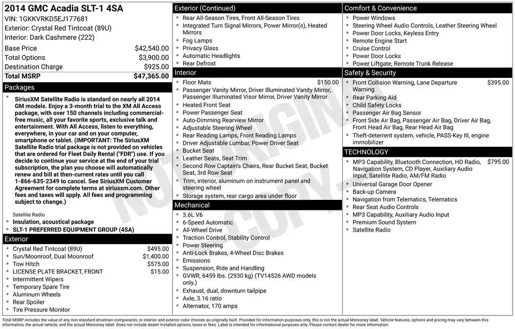 2014 GMC Acadia AWD SLT-1's photo