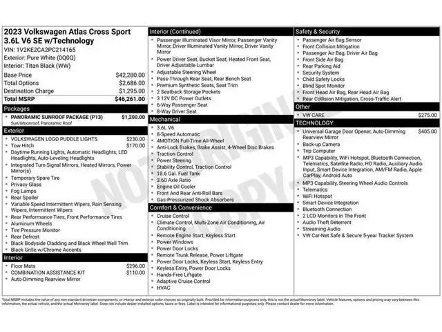 2023 Volkswagen Atlas Cross Sport 3.6L V6 SE w/Tech 4MOTION's photo