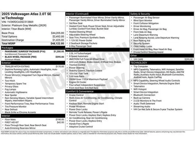 2025 Volkswagen Atlas 2.0T SE w/Tech 4MOTION's photo
