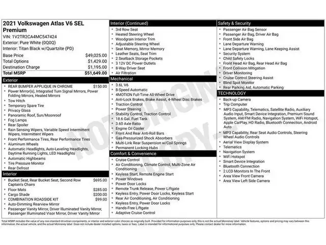 2021 Volkswagen Atlas 3.6L V6 SEL Premium Tiptronic 4MOTION's photo