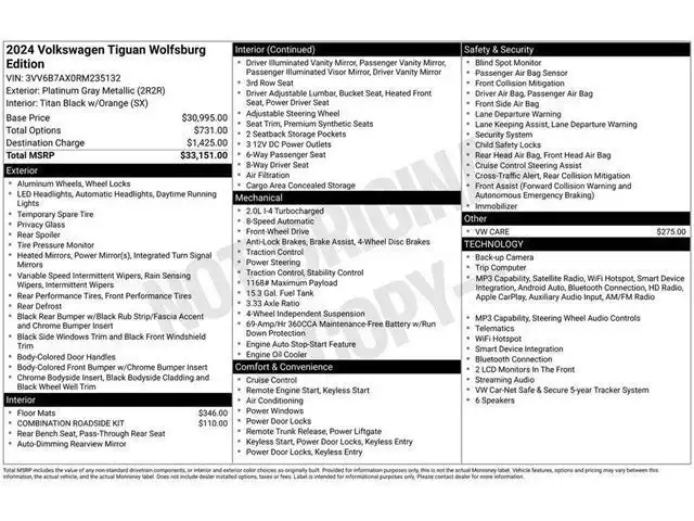 2024 Volkswagen Tiguan 2.0T Wolfsburg Edition's photo