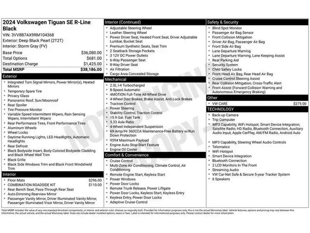 2024 Volkswagen Tiguan 2.0T SE R-Line Black 4Motion's photo