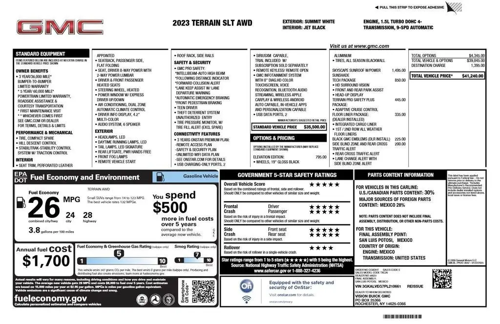 2023 GMC Terrain SLT AWD photo 3